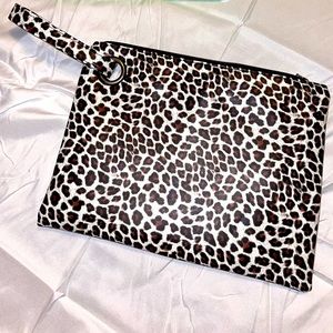 Animal print large wristlet